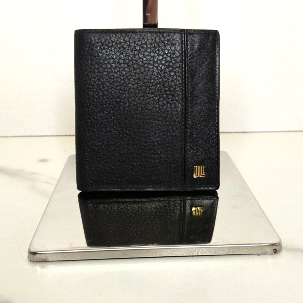 Lanvin Black Leather Slim Bifold Wallet